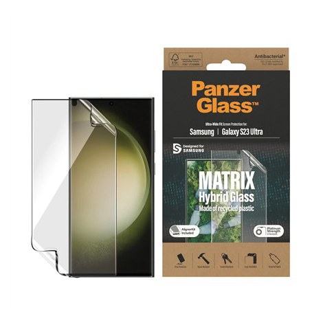 PanzerGlass | Screen protector - film | Samsung Galaxy S23 Ultra | Recycled PET | Black | Transparent - 2